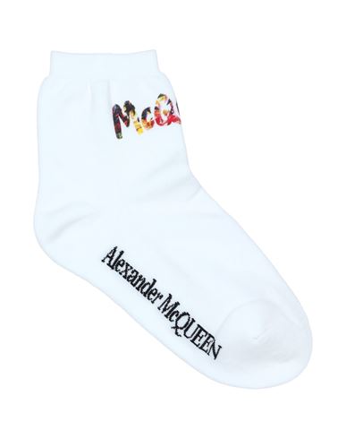 Alexander Mcqueen Man Socks & Hosiery White Size M Cotton