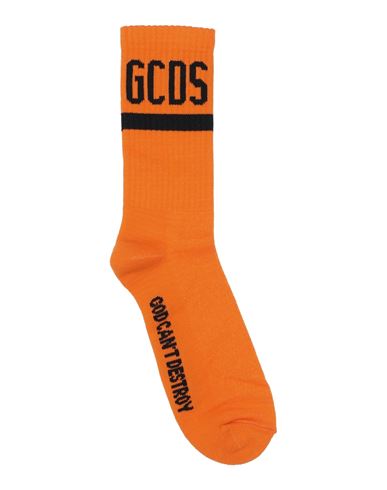 Gcds Woman Socks & Hosiery Orange Size Onesize Cotton, Polyamide, Elastane