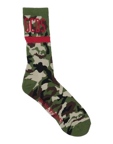 Gcds Man Socks & Hosiery Military Green Size Onesize Cotton, Polyamide, Elastane