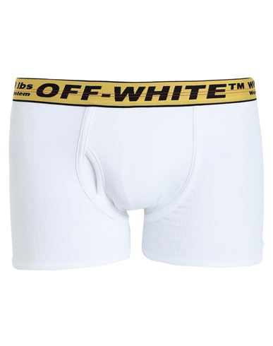 OFF-WHITE OFF-WHITE MAN BOXER WHITE SIZE L COTTON, ELASTANE, POLYAMIDE