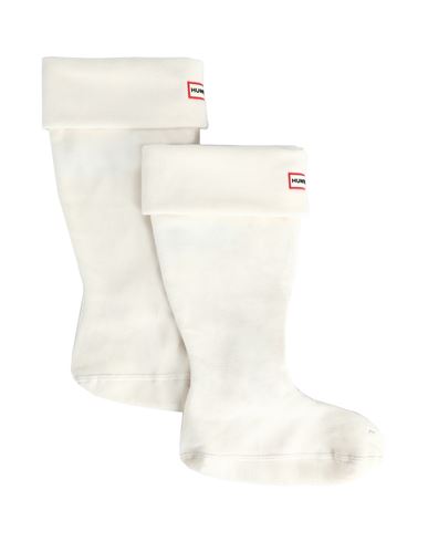 Hunter Woman Socks & Hosiery Ivory Size 8-10 Recycled Polyester In White