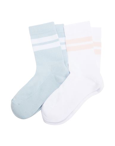 8 By Yoox 2-pack Organic Cotton Striped Hem Socks Woman Socks & Hosiery White Size Onesize Organic C