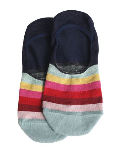 Paul Smith Stripe-pattern Organic Cotton-blend Socks In Blue