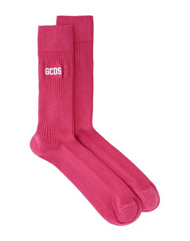 Gcds Man Socks & Hosiery Fuchsia Size 4-6 Cotton, Polyamide, Elastane In Pink