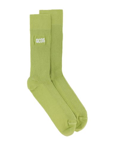 Gcds Man Socks & Hosiery Acid Green Size 4-6 Cotton, Polyamide, Elastane