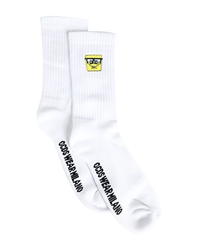 Gcds Man Socks & Hosiery White Size 4-6 Cotton, Polyamide, Elastane