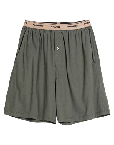 Dsquared2 Man Boxer Military Green Size M Cotton, Polyester