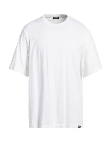 Dsquared2 Man Undershirt White Size S Cotton, Elastane