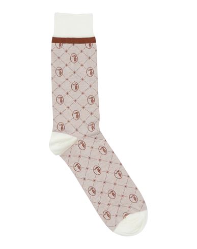 Trussardi Man Socks & Hosiery Light Brown Size 10-13 Cotton, Polyamide In Beige