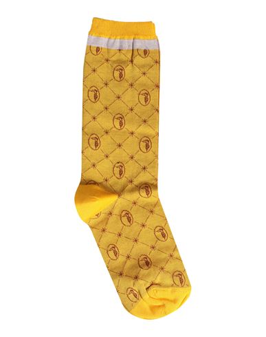 Shop Trussardi Woman Socks & Hosiery Ocher Size 5-7 Cotton, Polyamide In Yellow
