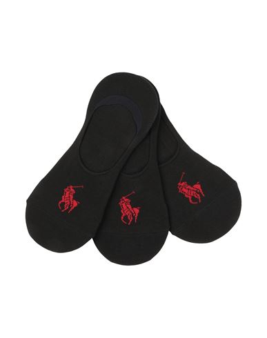 Polo Ralph Lauren Big Pony No-show-liner 3-pack Man Socks & Hosiery Black Size Onesize Cotton, Polye