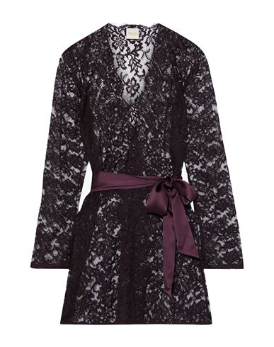 Myla Woman Dressing Gown Or Bathrobe Deep Purple Size S/m Viscose, Polyamide, Silk, Elastane