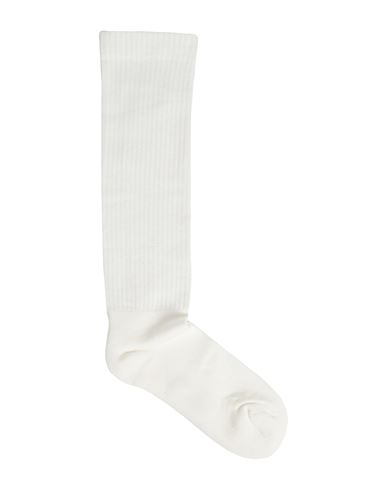 Rick Owens Man Socks & Hosiery White Size 4-6 Cotton, Elastane