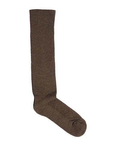 Rick Owens Man Socks & Hosiery Cocoa Size 4-6 Cotton, Elastane In Brown