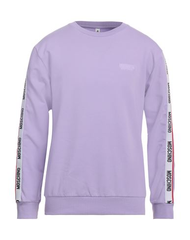 Moschino Man Undershirt Light Purple Size M Cotton, Elastane