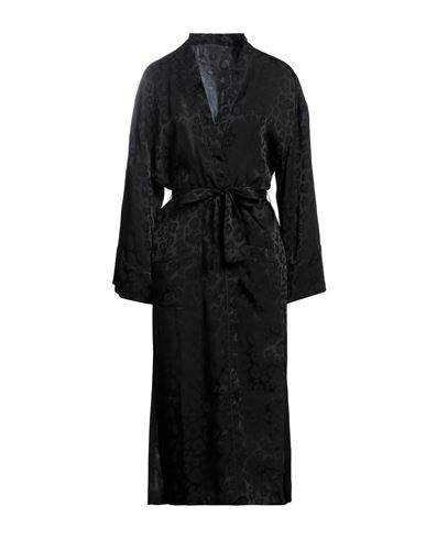 Moschino Woman Dressing Gown Or Bathrobe Black Size Xs Acetate, Silk