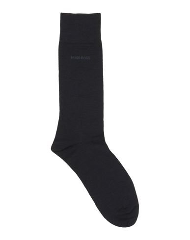 Hugo Boss Boss  Man Socks & Hosiery Midnight Blue Size 8-9 Virgin Wool, Cotton, Polyamide, Elastane In Black