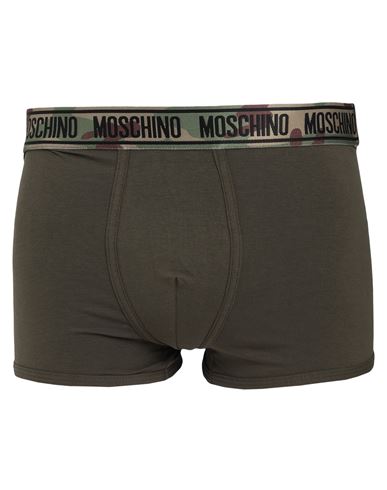 Moschino Man Boxer Military Green Size S Cotton, Elastane