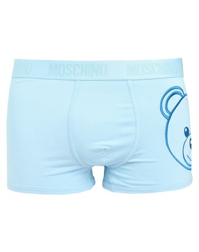 Moschino Man Beach Shorts And Pants Sky Blue Size L Cotton, Elastane