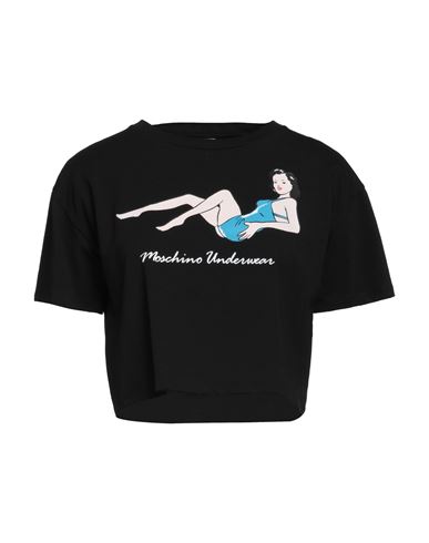 Moschino Woman Undershirt Black Size L Cotton, Elastane