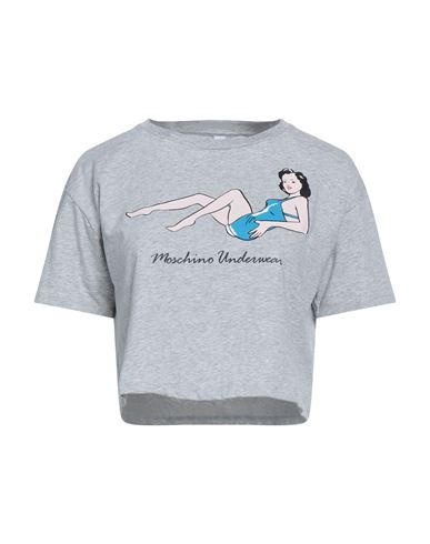 Moschino Woman Undershirt Light Grey Size L Cotton, Elastane