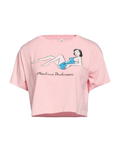 Moschino Woman Undershirt Salmon Pink Size L Cotton, Elastane