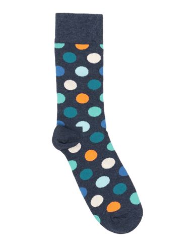 Shop Happy Socks Man Socks & Hosiery Slate Blue Size Onesize Cotton, Polyamide, Elastane