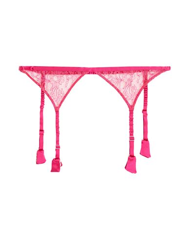Shop Carine Gilson Woman Bustiers, Corsets & Suspenders Fuchsia Size M Silk, Elastane In Pink