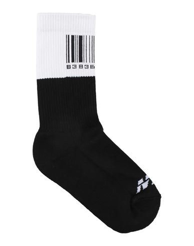 Vtmnts Woman Socks & Hosiery Black Size 13-16 Cotton, Polyamide, Elastane