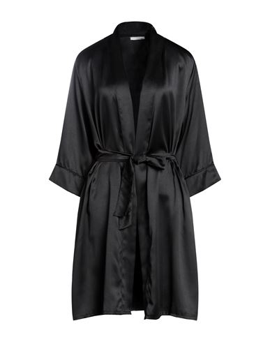 Verdissima Woman Dressing Gown Or Bathrobe Black Size Xxl Polyester