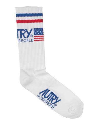 Autry Man Socks & Hosiery White Size 6-9 Cotton, Elastane, Elastic Fibres, Nylon