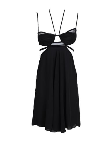 Nensi Dojaka Woman Mini Dress Black Size M Polyester, Silk, Elastane, Viscose, Polyamide