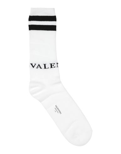 Valentino Garavani Man Socks & Hosiery White Size L/xl Cotton, Polyamide, Elastane