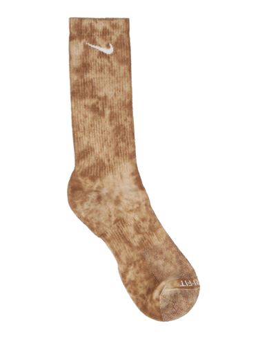 Nike Man Socks & Hosiery Camel Size S Cotton, Polyester, Nylon, Elastane In Beige