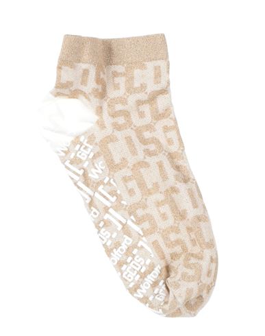 Gcds Woman Socks & Hosiery Sand Size 6-8 Polyamide, Polyester, Elastane In Beige