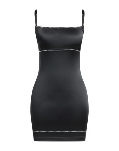 Ow Collection Woman Slip Dress Black Size Xl Polyester, Elastane