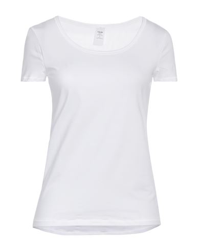 Calida Woman Undershirt White Size L Tencel, Cotton, Elastane