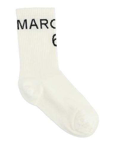 Mm6 Maison Margiela Woman Socks & Hosiery Ivory Size L Wool, Polyamide, Elastane In White