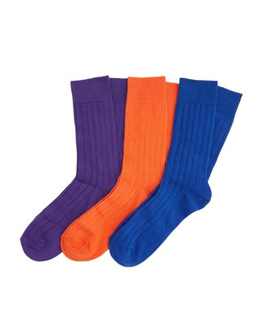 8 By Yoox 3 Pack Organic Cotton Socks Man Socks & Hosiery Purple Size Onesize Organic Cotton, Polyam