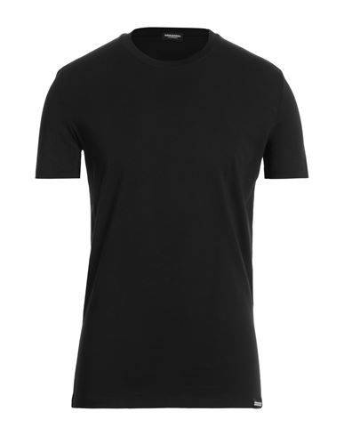 Dsquared2 Man Undershirt Black Size L Cotton, Elastane