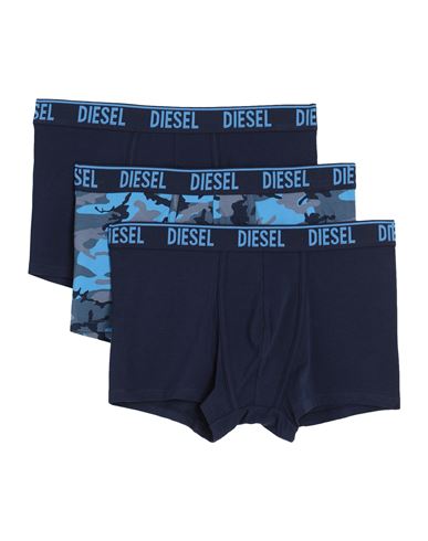 Diesel Man Boxer Navy Blue Size L Cotton, Elastane