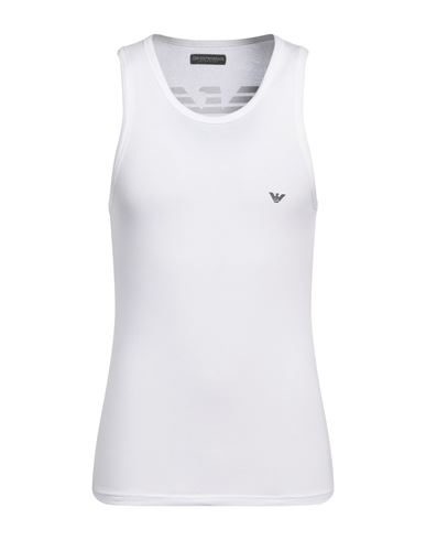 Emporio Armani Man Undershirt White Size L Cotton, Elastane