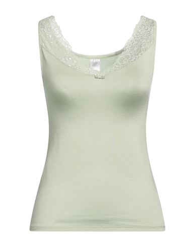 Calida Woman Undershirt Light Green Size Xxs Viscose, Cotton, Elastane, Polyamide
