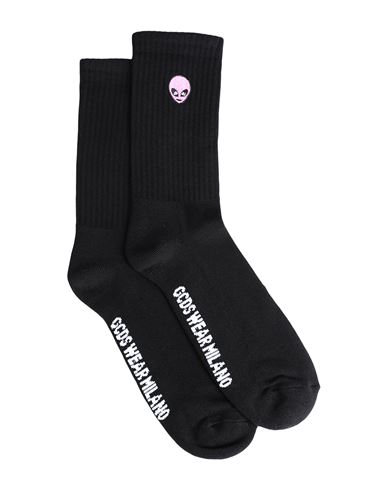 Gcds Wirdo Embroidered Ankle Socks In Black