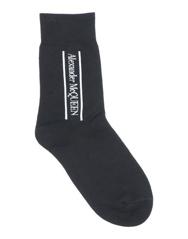 Alexander Mcqueen Man Socks & Hosiery Black Size L Cotton, Polyamide, Elastane