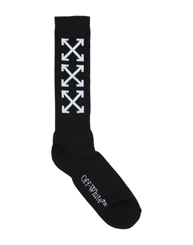 Off-white Man Socks & Hosiery Black Size Onesize Cotton, Polyamide, Elastane