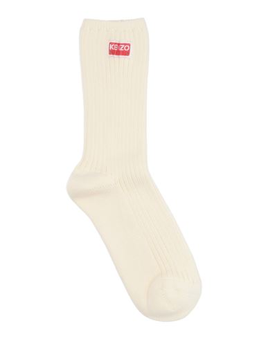 Kenzo Man Socks & Hosiery Cream Size 9-11 Cotton, Polyamide, Lycra In White