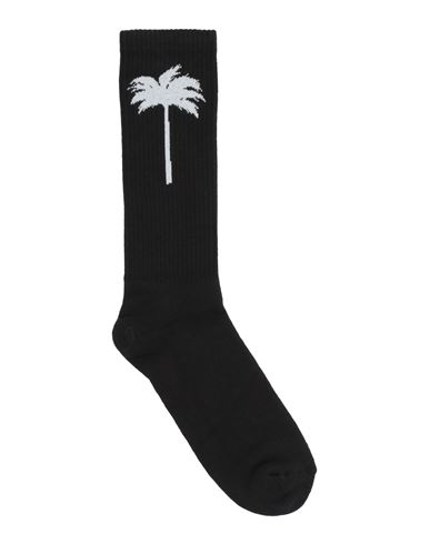 Palm Angels Man Socks & Hosiery Black Size L/xl Cotton, Elastane, Polyamide