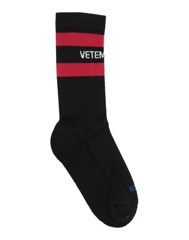 Vetements Man Socks & Hosiery Black Size 6-9 Cotton, Polyamide, Elastane