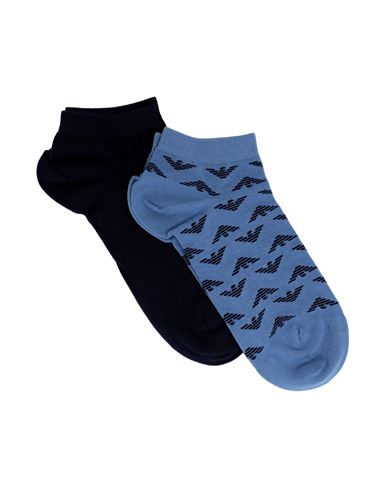 Emporio Armani Man Socks & Hosiery Navy Blue Size Onesize Cotton, Polyamide, Elastane